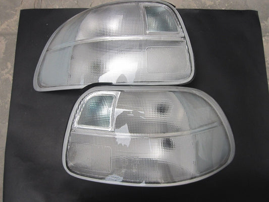Clear tail light lenses for 1993-1997 Honda Civic Del Sol by NTXGlow, showing the lens design and clear plastic material.