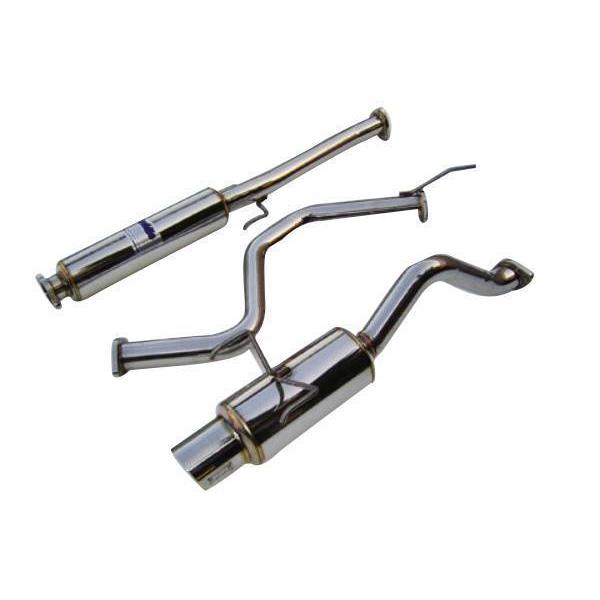 Invidia N1 cat back exhaust system for Honda Civic EF6 3-door 1992-1995, stainless steel with polished tips, JDMuscle branding.