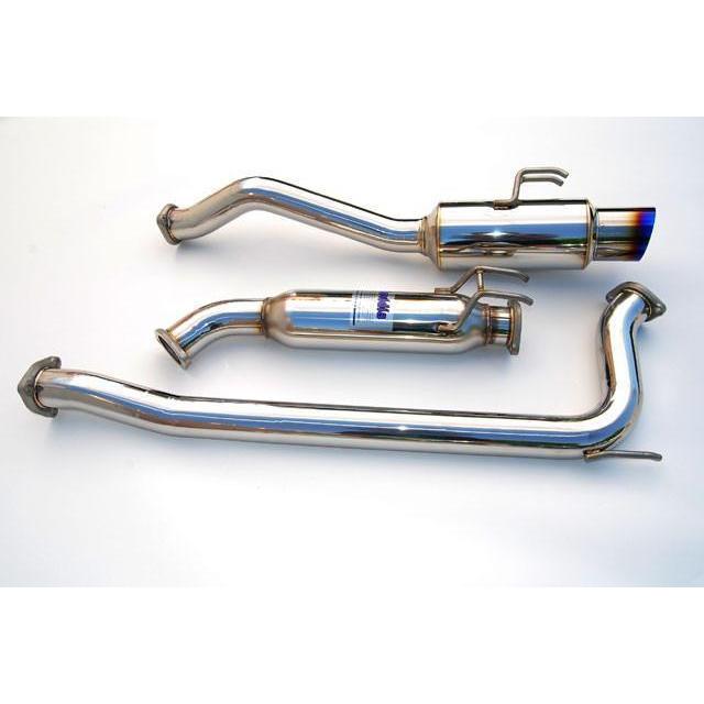 Invidia N1 Cat-Back Exhaust System with titanium tip for 2006-2011 Honda Civic Si Sedan, showcasing exhaust pipes and titanium tip.
