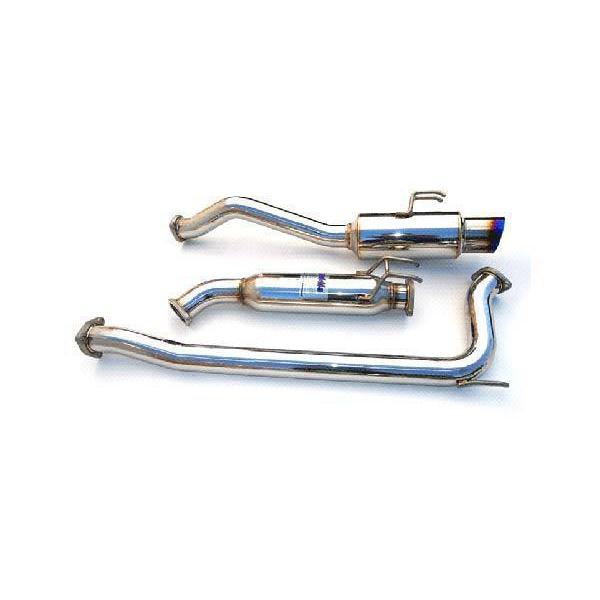 Invidia N1 titanium tip cat-back exhaust system for 2006-2011 Honda Civic Si Sedan, with polished titanium tips and stainless steel pipes.