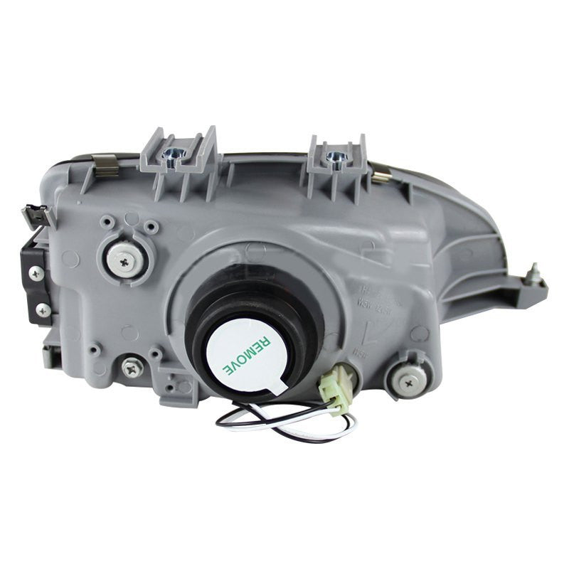 Black Spec-D OEM-style crystal headlights for 92-95 Honda Civic with clear lens and modern design, front view showing details.