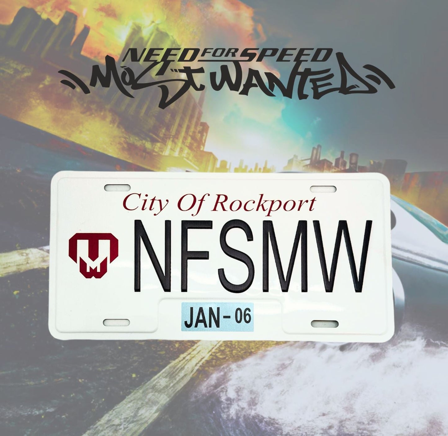 Need For Speed Replica License Plates (Stamped Aluminum)