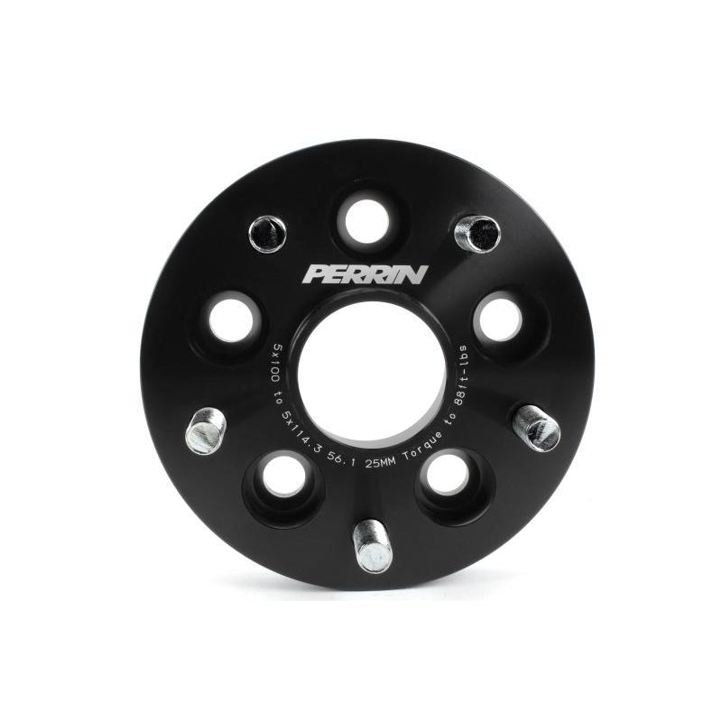 PERRIN 25mm black wheel adapters, 5x100 to 5x114.3, pair by JDMuscle