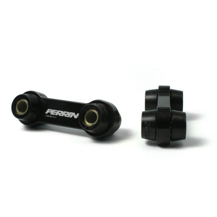 Perrin front endlink kit for Subaru WRX, STI, and Legacy models, showcasing durable end links for improved suspension performance.