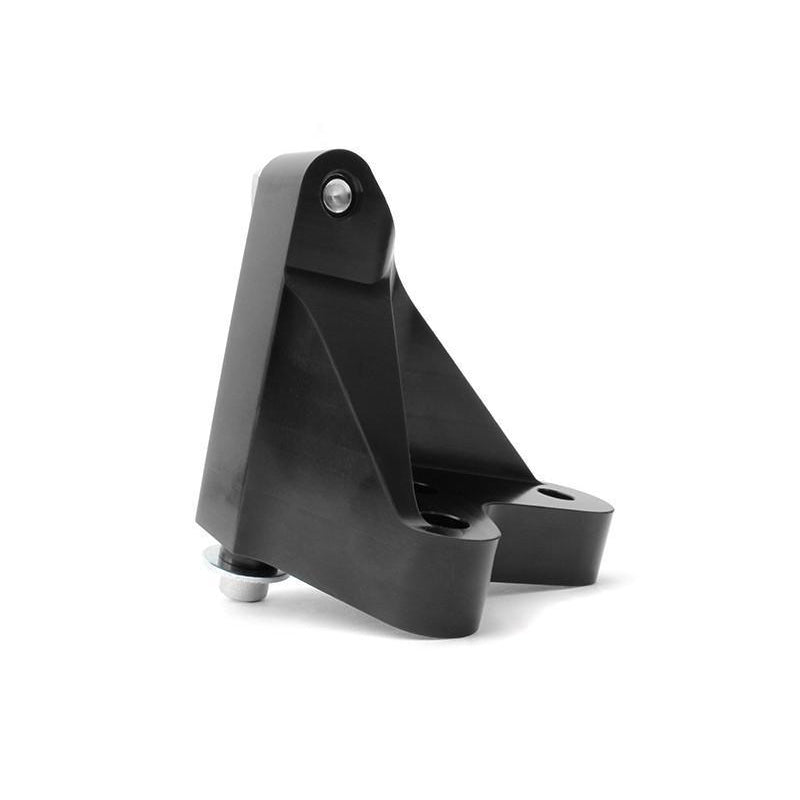 Black Perrin Master Cylinder Brace for Subaru WRX and STI 2015-2021, mounted on engine bay, enhances brake system stability.