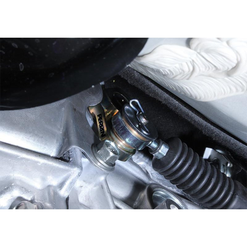 Perrin short shift adapter for Subaru WRX 2015-2019, JDMuscle short throw shifter with black metal finish.
