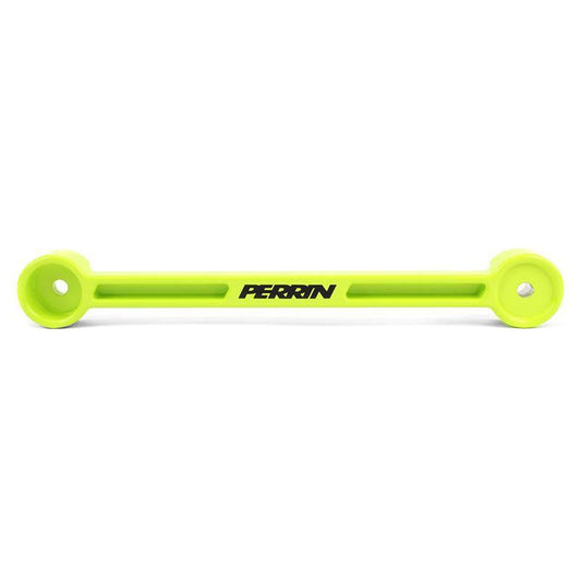 Perrin Neon Yellow Battery Tie Down for Subaru models, JDMuscle performance battery tie downs and trays, sturdy car engine accessory