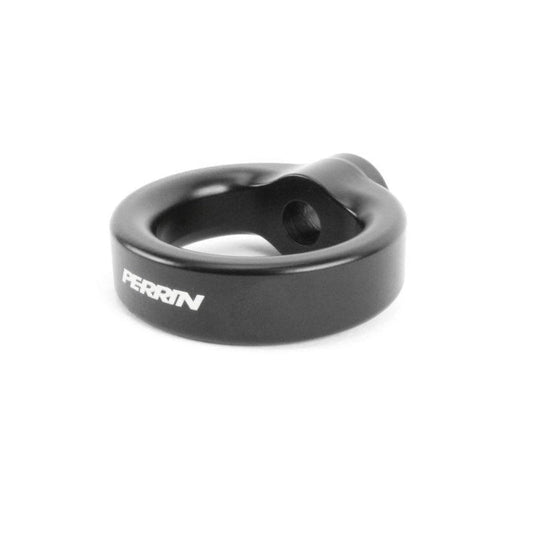 JDMuscle Perrin Subaru WRX STI tow hook upgrade kit in flat black, compatible with WRX, STI, BRZ, and Toyota 86 models.