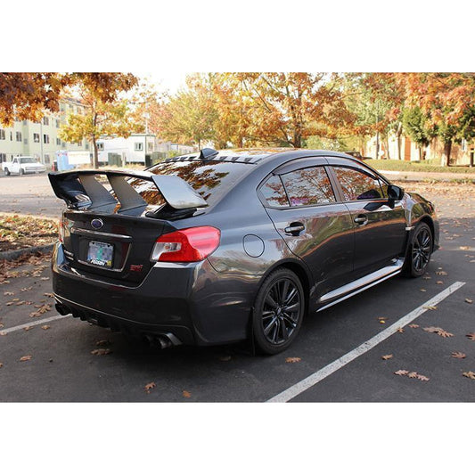 Black Perrin wing stabilizer for 2015-2021 Subaru WRX/STI, designed to enhance rear wing stability and performance.