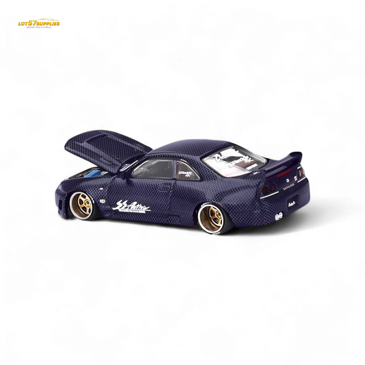 Mini GT Nissan Skyline GT-R R33 Purple 1:64 - Evergreen Kings
