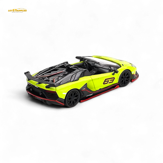 Mini-GT Lamborghini Aventador SVJ 63 Roadster Verde Shock 1:64 - Evergreen Kings
