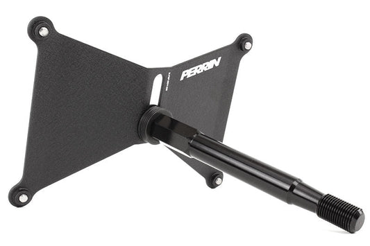 JDMuscle Perrin front license plate holder for 2022-2025 Subaru WRX, relocation kit with sleek metal bracket and mounting hardware.