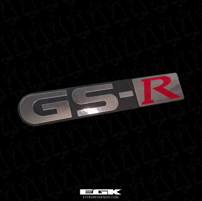 Evergreen Kings 94-01 Integra GS-R trunk badge decal showing black and white design on decal sheet