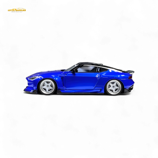 Nissan 400Z Candy Blue 1:64 resin diecast model car, detailed miniature replica from Lot57Supplies Diecast Shop.