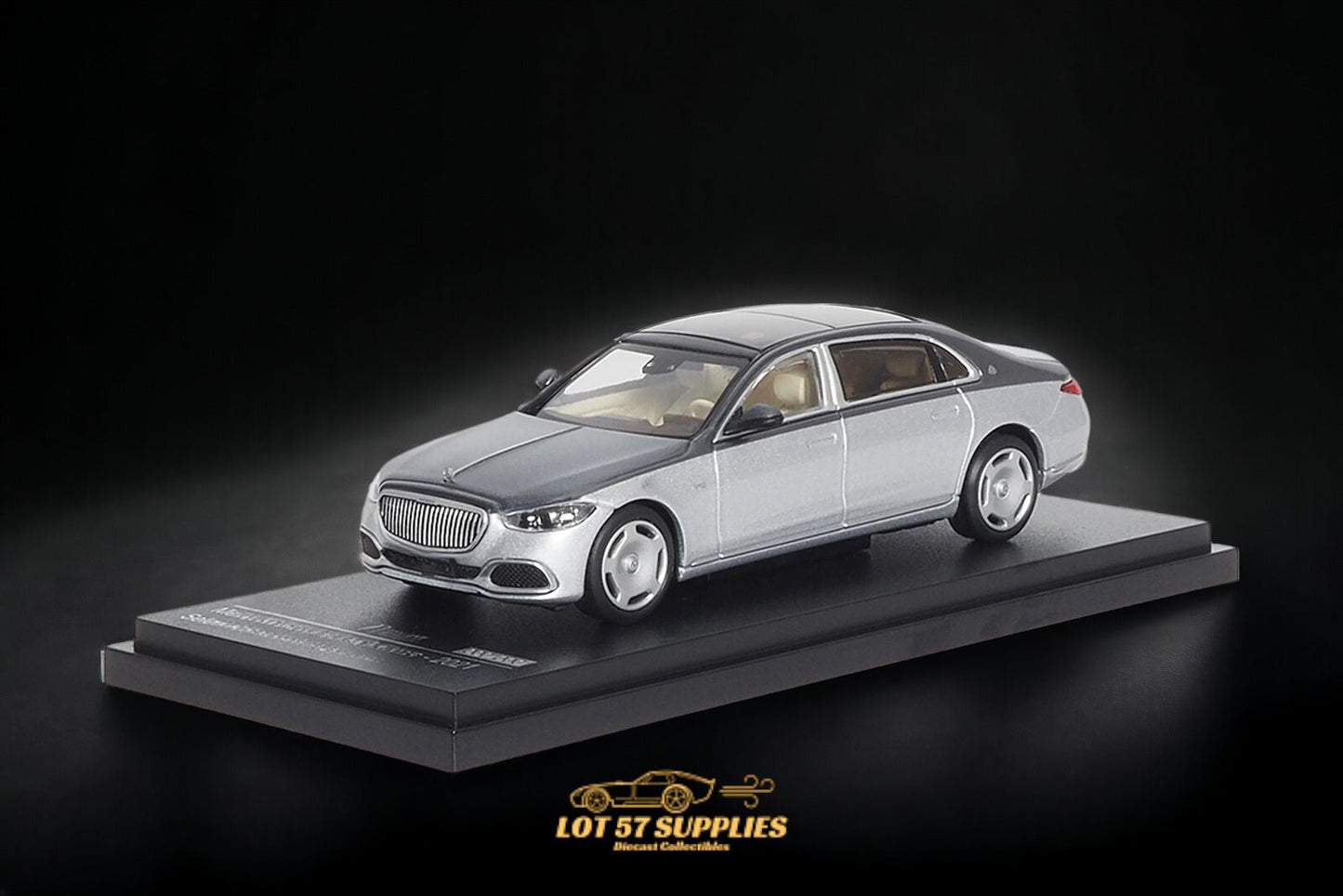 AR BOX Mercedes-Benz Maybach W223 Grey/Hightech Silver 1:64 - Evergreen Kings
