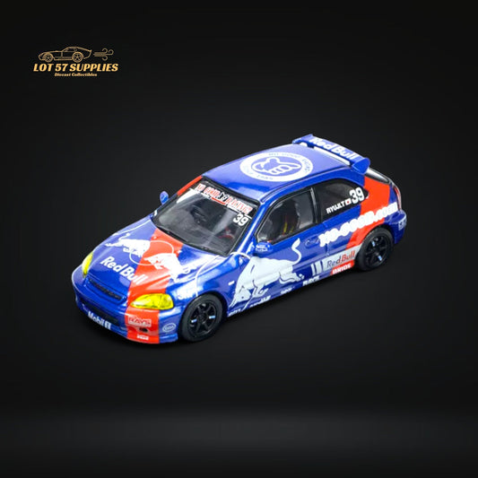 Inno64 Honda Civic Type-R EK9 NO GOOD RACING Red Bull Livery 1:64 - Evergreen Kings