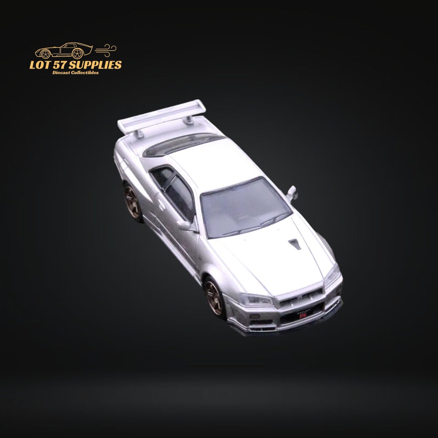 Inno64 Nissan Skyline GT-R R34 V-SPEC II Silver 1:64 - Evergreen Kings