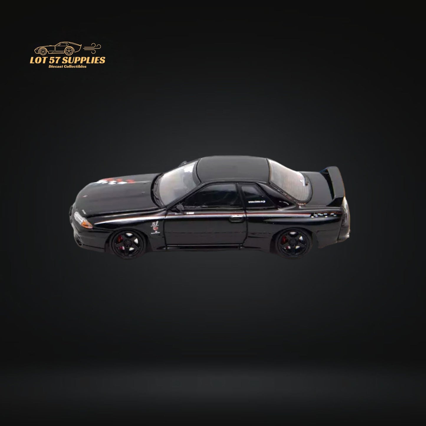 Nissan Skyline R32 GT-R Nismo S-Tune diecast model by Lot57Supplies, detailed 1:64 scale Nissan car with distinctive design features.