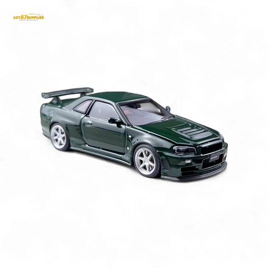 PGM Nissan GTR R34 Z-TUNE British Green 1:64 - Evergreen Kings