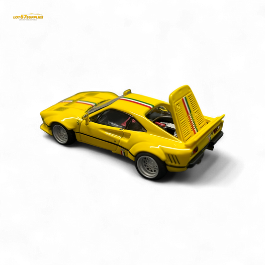 Hone Model 64 288GTO Wide-Body Latte Art Yellow 1:64 - Evergreen Kings