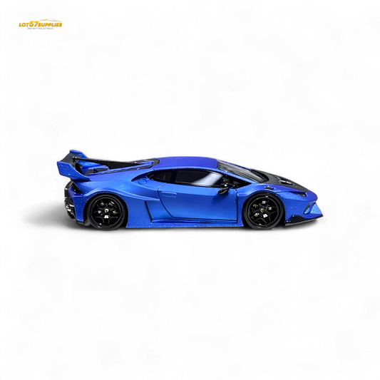 FLAME Lamborghini Huracan LP610-4 WideBody Resin - Matte Blue 1:64 - Evergreen Kings