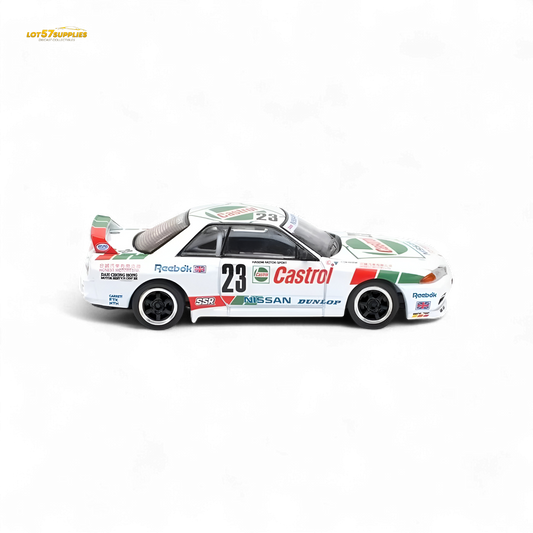 Poprace GT-R R32 Macau Guia Race 1990 Winner White 1:64 - Evergreen Kings