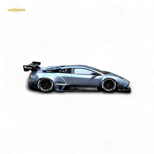 Lamborghini Murcielago LBWK 1:64 diecast model in ice blue with detailed features, perfect for collectors and enthusiasts.