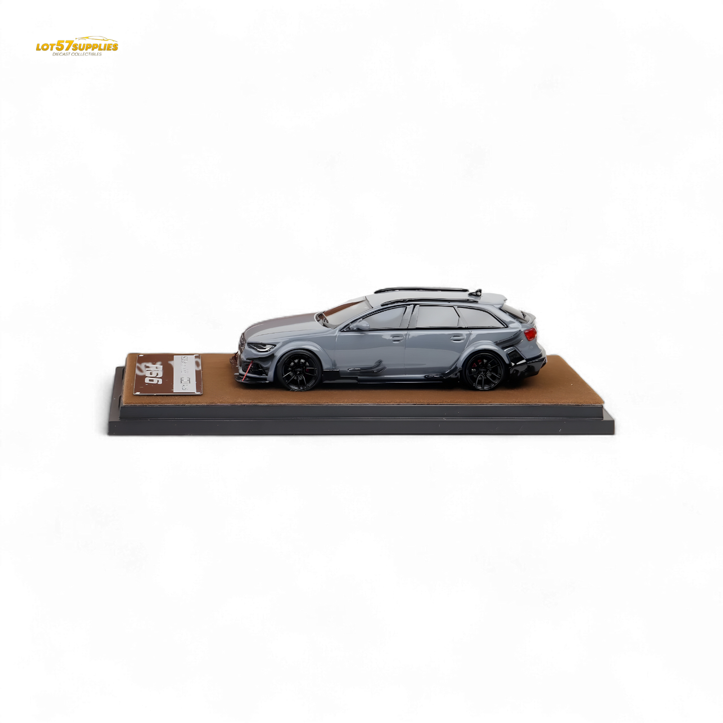Qidian Model Audi RS6 Avant C7 Cement Grey 1:64 - Evergreen Kings