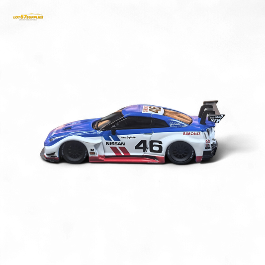 MC LB GTR R35 GT - BRE White Blue Top Livery 1:64 - Evergreen Kings