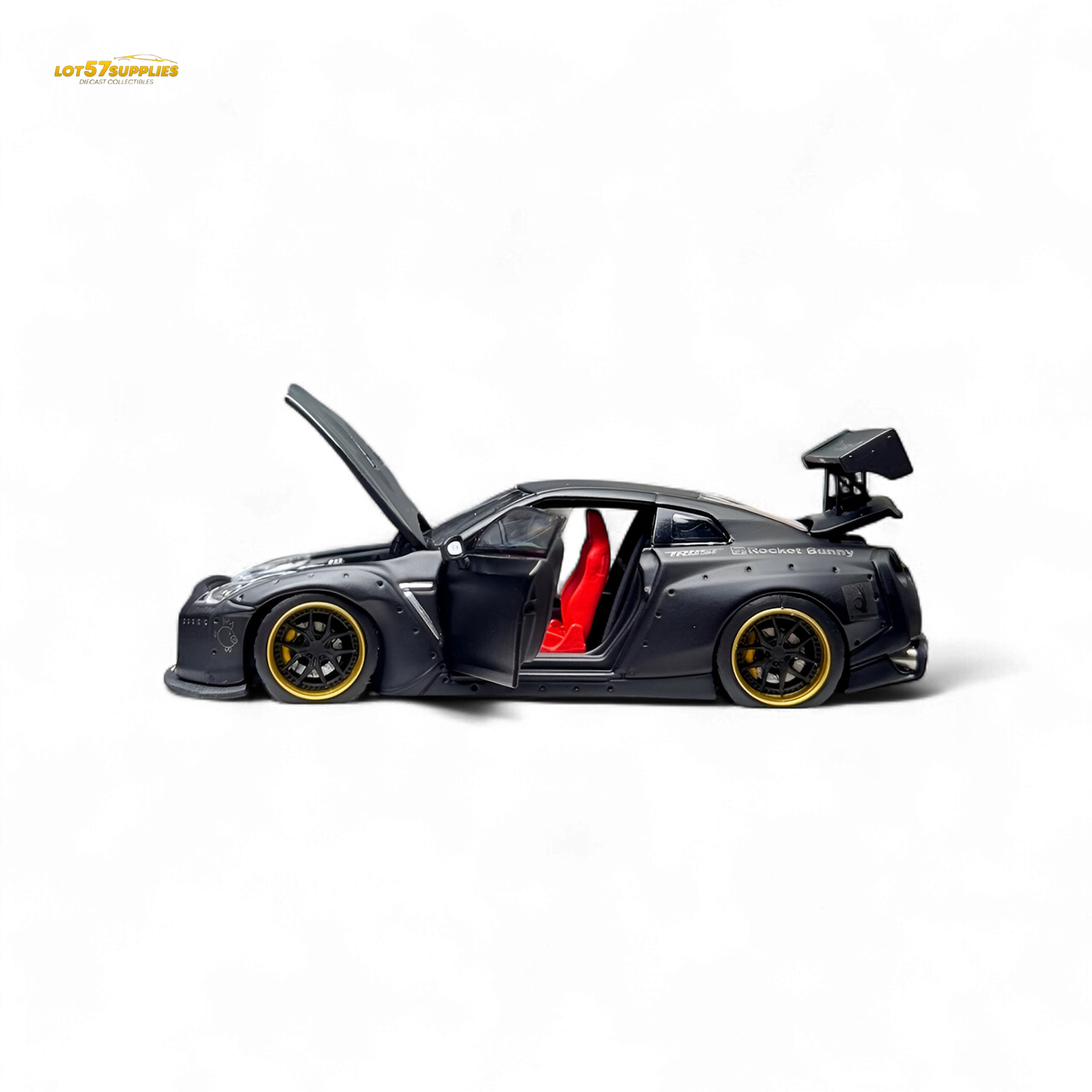 PGM Rocket Bunny R35 Matte Black 1:64 - Evergreen Kings