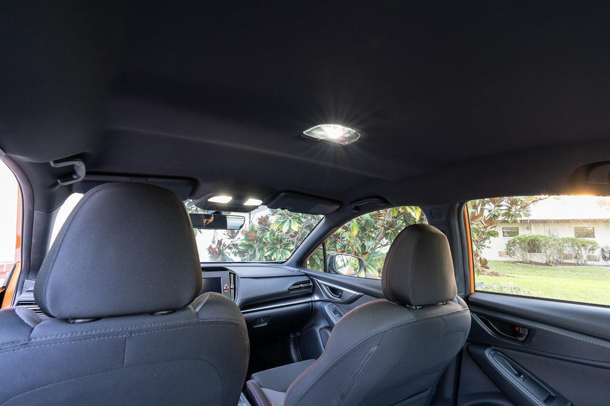 StickerFab SFB Interior Dome and Map LED Bulbs for 2015-2021 WRX STI and 2022 WRX interior lighting, bright LED illumination.