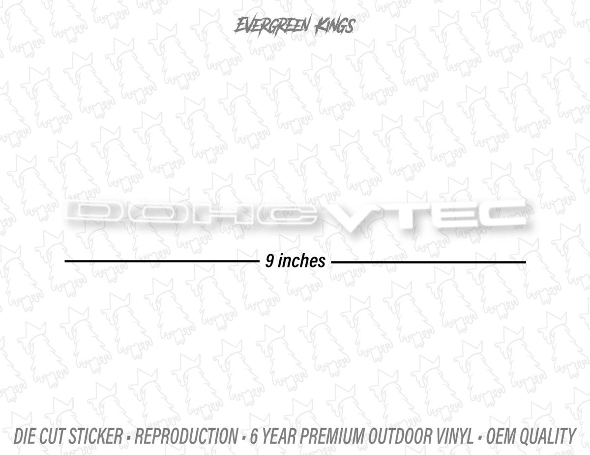 DOHC VTEC Curved Rear Hatch/Trunk Window Decal for 90-93 DA DB DC Integra GSR RS - Evergreen Kings - Vehicle Decals