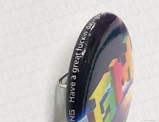 GM Good Morning Pin Button - Limited Edition - Evergreen Kings - Pinback Buttons