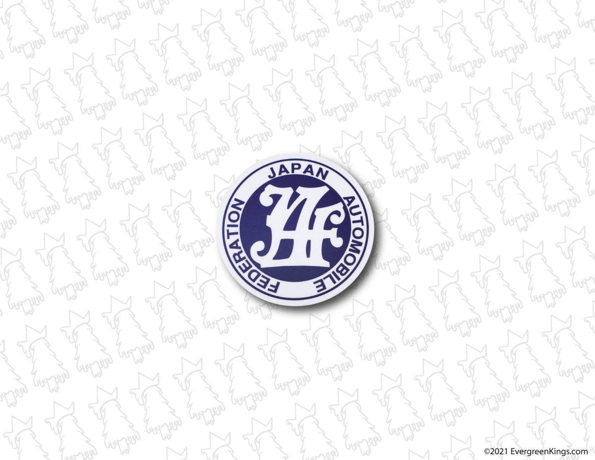 Vintage JDM JAF Japanese Automobile Federation Sticker - Evergreen Kings - Bumper Stickers