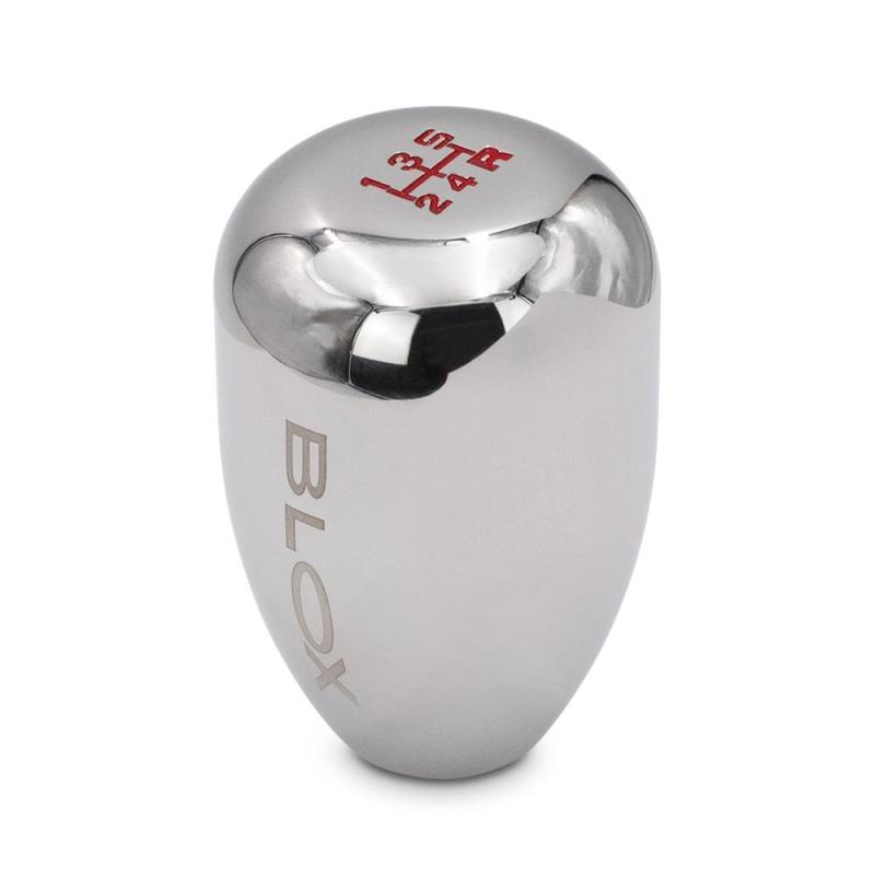 FR SPORT BLOX Racing limited series 6-speed billet chrome shift knob for manual transmission with M10x1.25 threading.