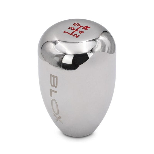 FR SPORT BLOX Racing limited series 6-speed billet chrome shift knob for manual transmission with M10x1.25 threading.