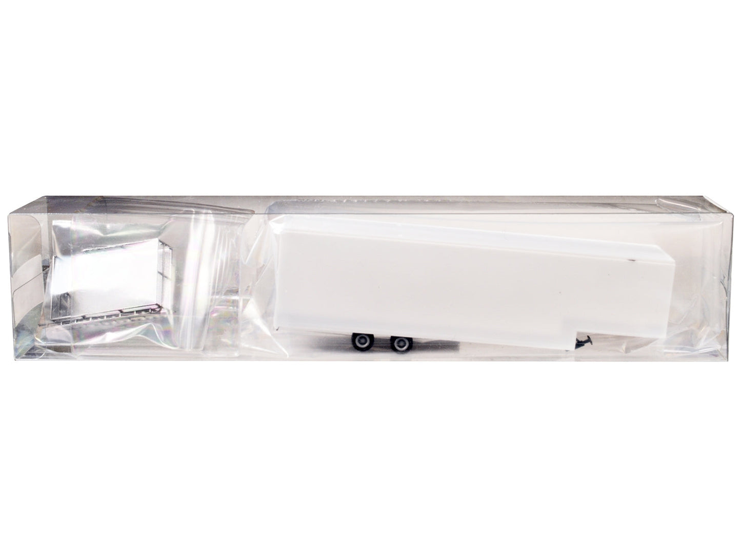 Race Horse Transport Trailer White 1/87 (HO) Plastic Model by Promotex