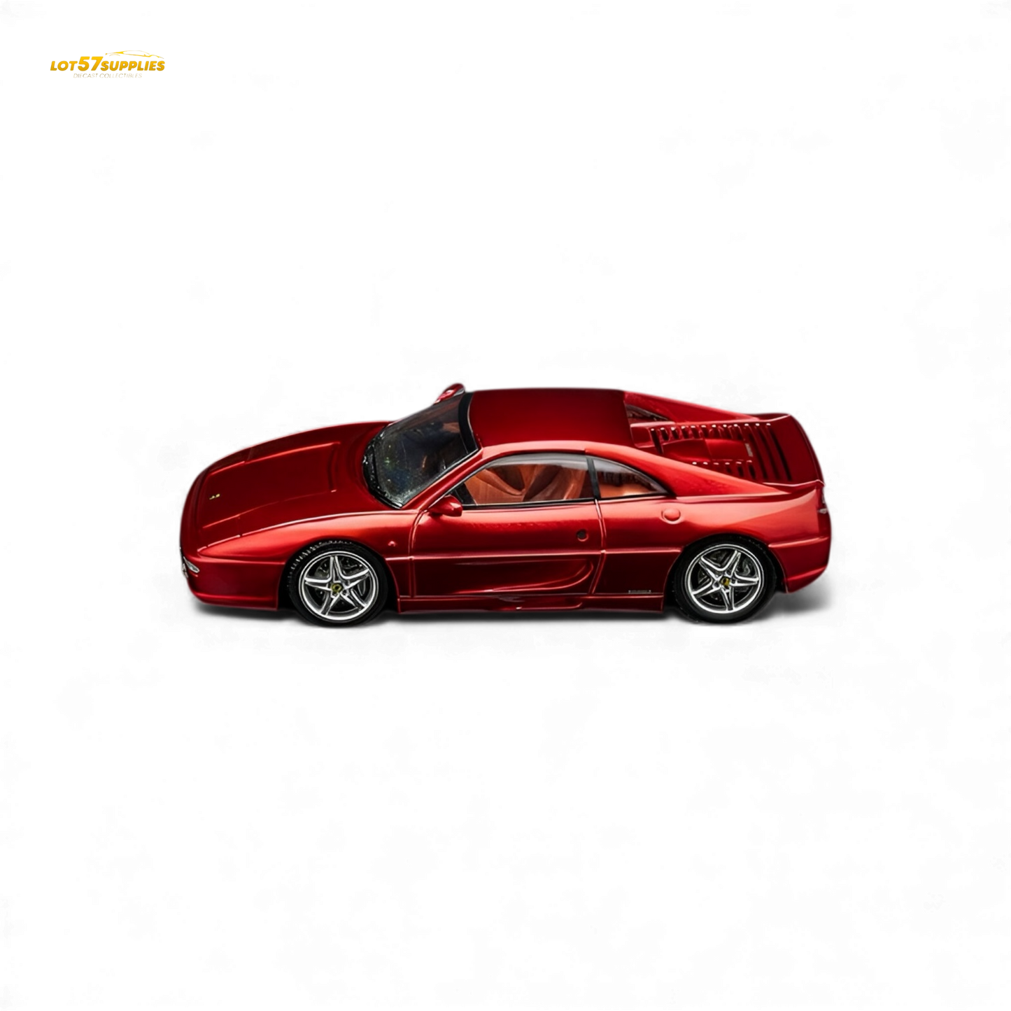 Pre-order TPC Ferrari F355 Challenge diecast model in metallic red, 1:64 scale from Lot57Supplies Diecast Shop.