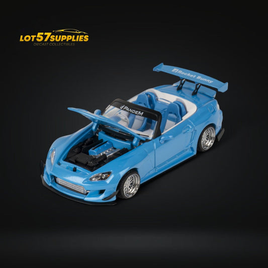 (Pre-Order) Microturbo Honda S2000 Custom Rocket Bunny Metallic Blue 1:64 - Evergreen Kings