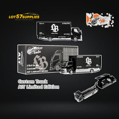 MicroTurbo Hino 300 Custom Box Truck AIT Limited Edition 1:64 - Evergreen Kings