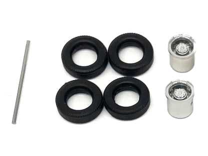 Rear Low Profile Wheelset Chrome 1/87 (HO) Plastic Model by Promotex