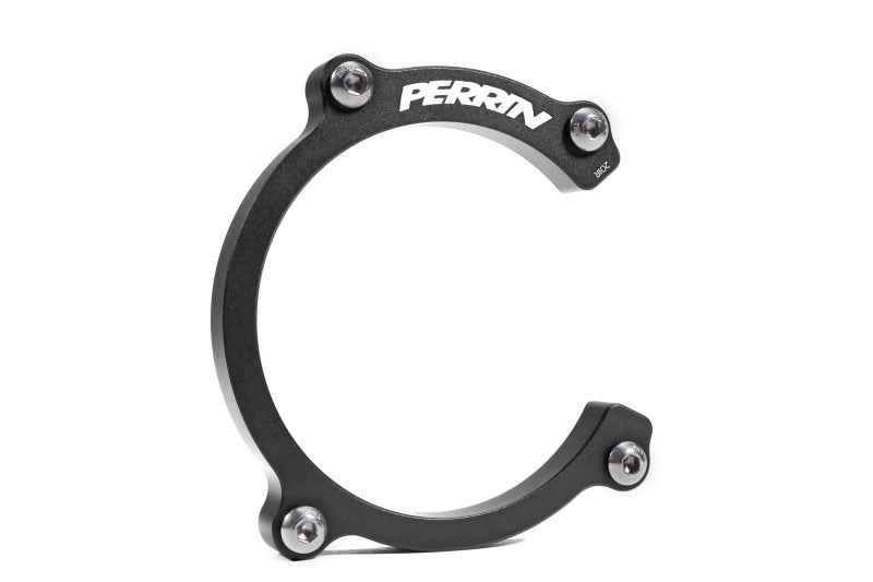 JDMuscle Perrin Driveshaft Lockdown for 2008-2024 Subaru WRX and STI, black drive shaft lock component on vehicle.