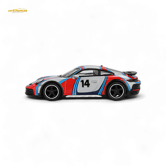 Mini-GT Porsche 911 Dakar Rally 1974 Ice Grey Metallic 1:64 - Evergreen Kings