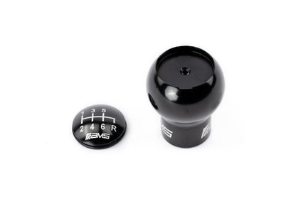 FR SPORT billet shift knob for Subaru WRX/STi, 6-speed manual transmission, with red, black, and gunmetal caps.