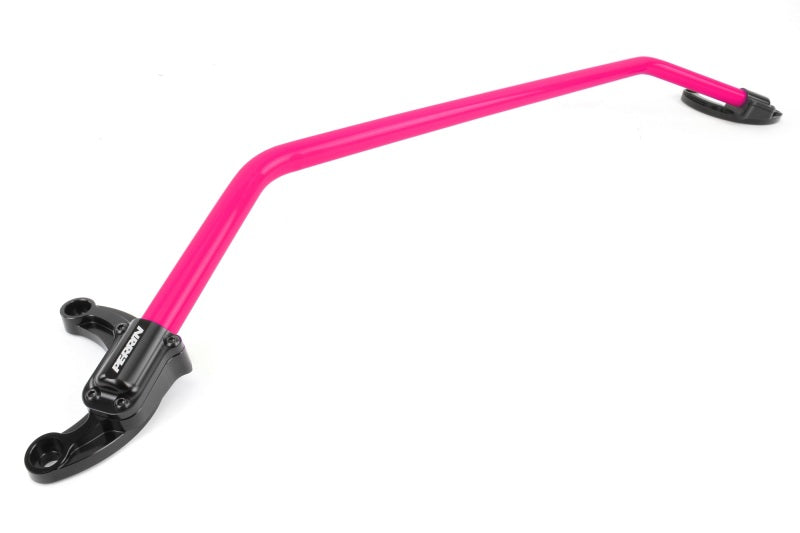 Perrin Hyper Pink front strut tower brace for Subaru WRX/STI 2008-2021, JDMuscle aftermarket suspension component.