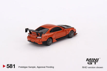 Mini-GT Nissan Silvia S15 D-MAX Metallic Orange 1:64 - Evergreen Kings
