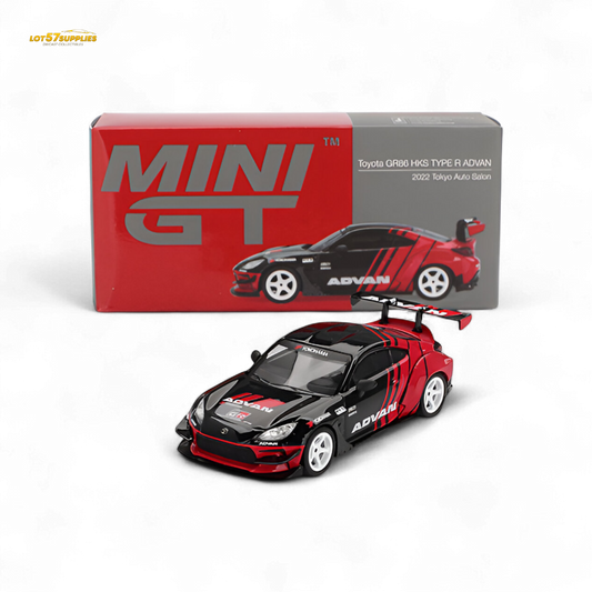Mini-GT Toyota GR86 HKS ADVAN 1:64 - Evergreen Kings