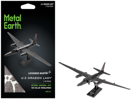 Model Kit Lockheed Martin U-2 Dragon Lady Aircraft "United States Air Force" (Moderate Difficulty) Steel Model by Metal Earth
