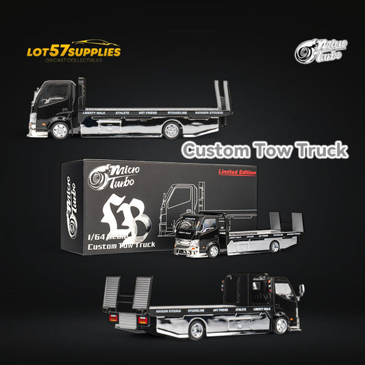 MicroTurbo HINO 300 Custom Flatbed Truck 1:64 - Evergreen Kings