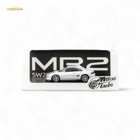 White Toyota MR-2 SW20 Revision 4 V2 diecast model by Lot57Supplies, detailed 1:64 scale car with realistic features.